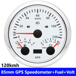 85mm 3 in 1 GPS Speedometer, Fuel Level Gauge, and Voltmeter | 12V/24V for Car, Mar additional angle