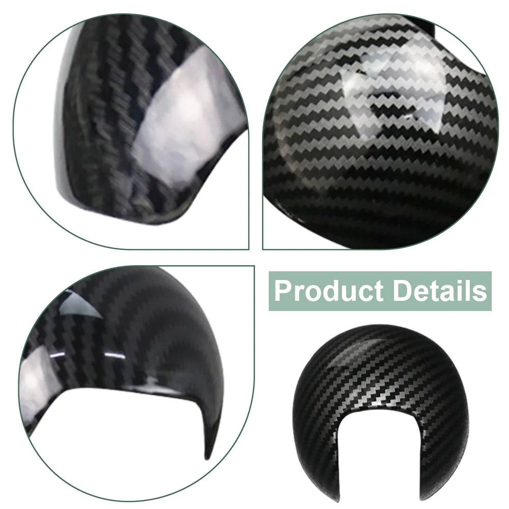 Carbon Fiber Pattern Gear Shift Knob Handle Trim Cover Sticker For Audi A3 8V S3 TT 2014 2015 2016 2017 2018 LHD Car Accessories