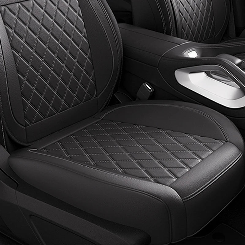 1PCS Nappa Leather Car Seat Cover Anti-Slip and Full Wrap Driver Car Seat Protector additional angle