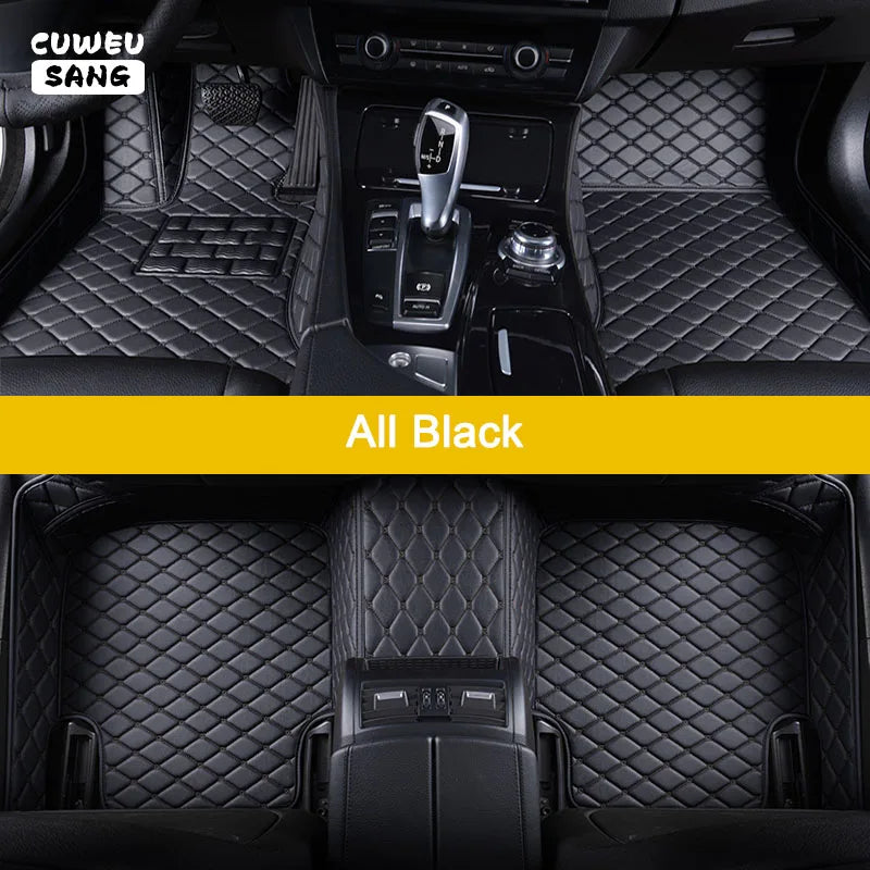 CUWEUSANG Custom Car Floor Mats For Cadillac Escalade Auto Carpets Foot Coche Accessorie