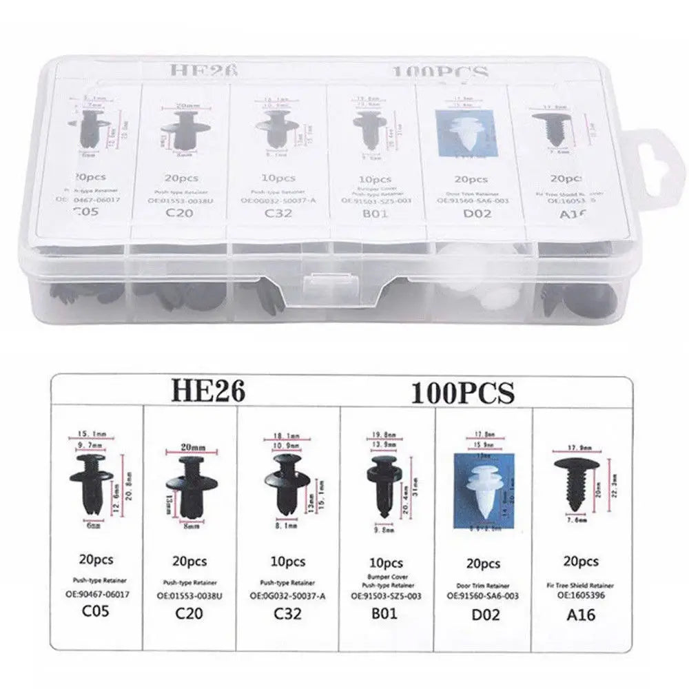 Auto Fastener Clip Mixed Car Body Push Retainer Pin Rivet Bumper Door Trim Panel Fast alternate view