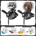 Rotating Propeller Plane Pilot Bear Car Air Freshener | Ocean Scent Vent Clip Decorati close-up view