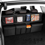 New Large Capacity Car Trunk Bag Mesh Solid Color Backseat Storage Bag Car Interior Storage Bag Auto
