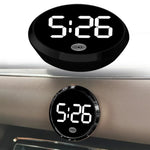 Touch Screen Car Clock | LED Luminous Electronic Watch for Most Vehicles close-up view