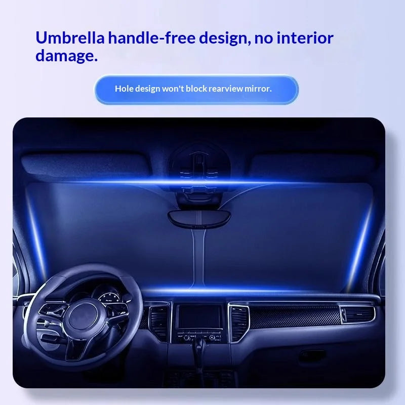 Foldable Car Windshield Sun Shade Front Window Sun Visor alternate view