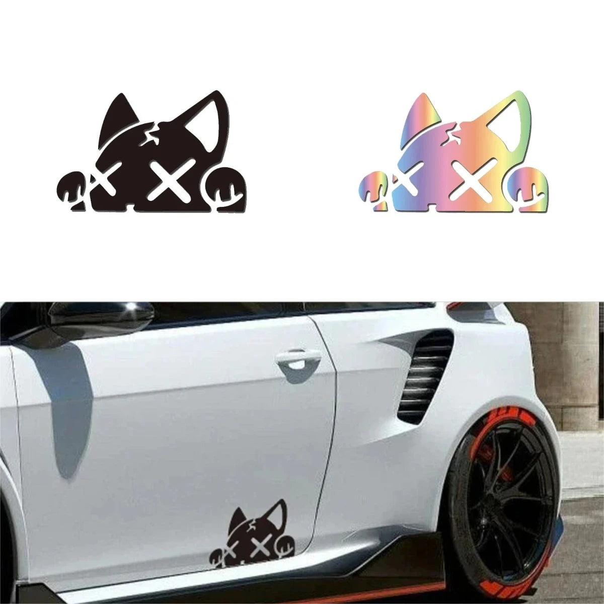 Cartoon Cat Vinyl Stickers Waterproof Decals for Car Truck Bumper Motorcycle Helmet - Scratch Resist