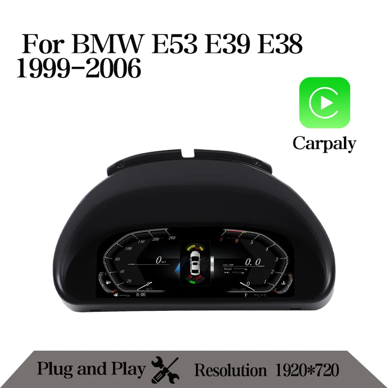 For BMW X5 E53 E39 1999-2006 10.25" Digital Cluster | Carplay Map LCD Dashboard Virtual detail view