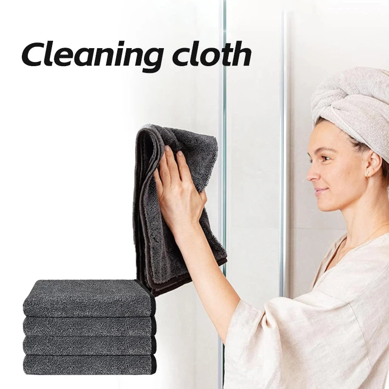 2pc Absorbent Microfiber Cleaning Cloth | Soft, Durable & Quick-Dry Towel for Cars, Home, and Bathro