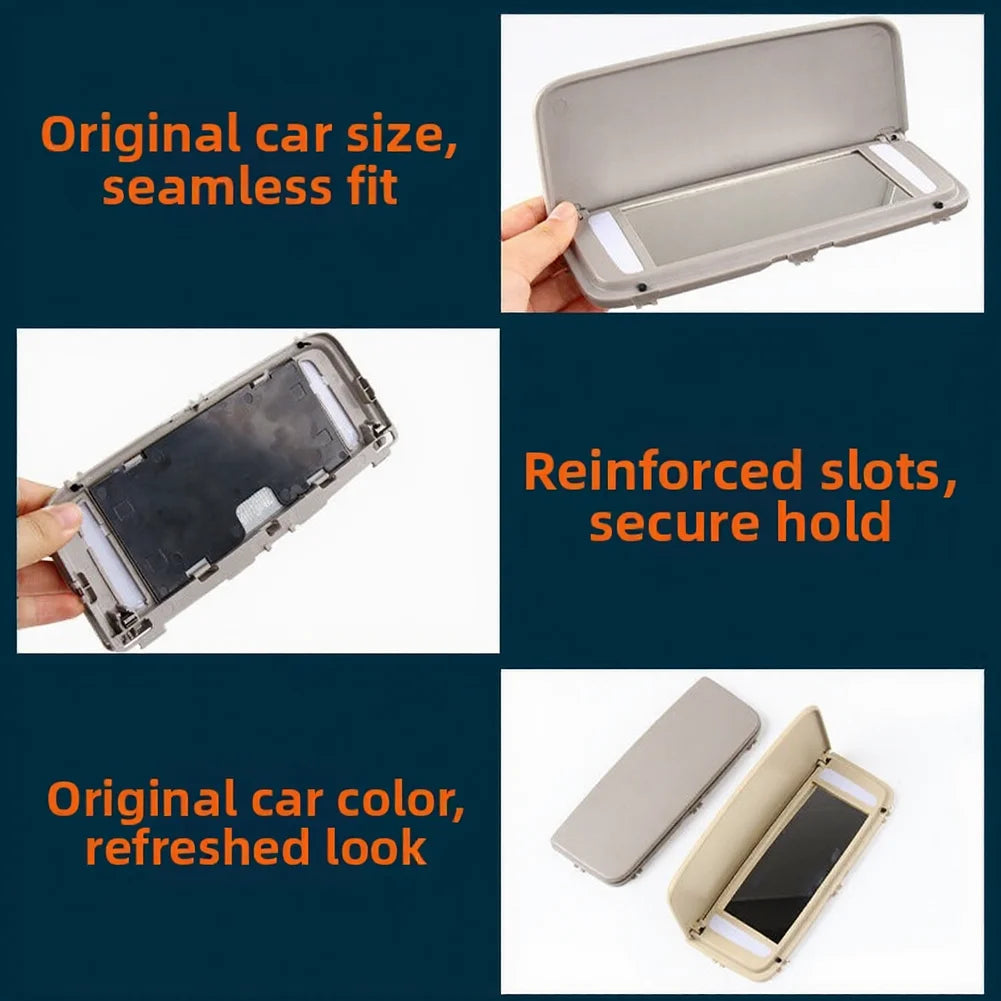 For Volvo XC90 2004-2012 ABS Plastic Cover Sun Visor Mirror Vanity Lighting Upgrade Car Accessories OEM Replacement Part