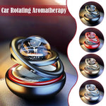 Car Air Freshener Solar Rotating Aromatherapy Star Ball Double Ring Suspended Ornament Diffuser Interior Decoration