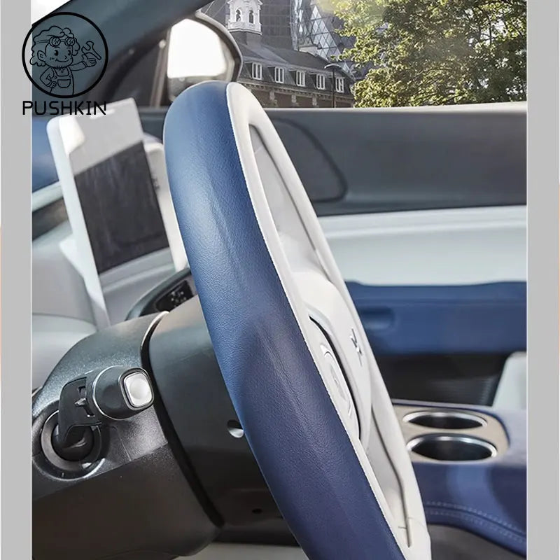 For XPeng Xiao Peng G6 2023 2024 2025 Car Steering Wheel Cover Leather Non-slip Auto Interior Accessories