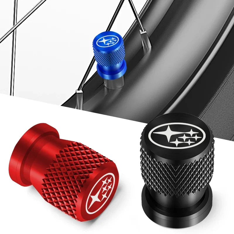 4pcs Metal Car Tire Valve Stem Caps for SUBARU Forester Impreza Legacy Outback WRX ST alternate view