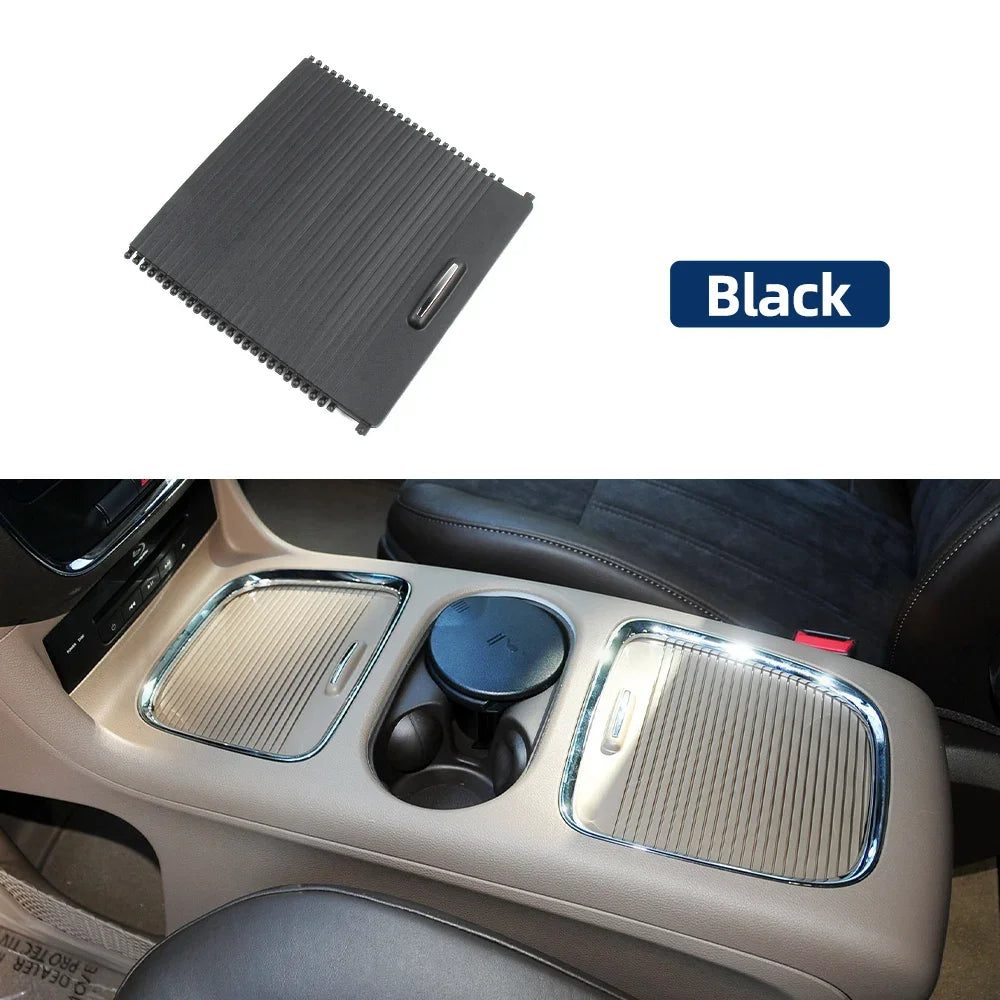 Storage Box Trim Cover Armrest Box Roller Blinds 1PC89BD1AG Center Console Replacement for Jeep Chrysler Lancia Voyager
