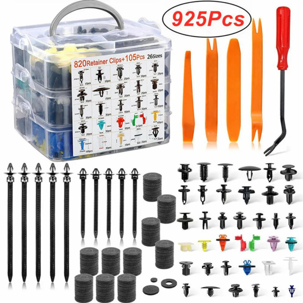 Car Retainer Clips Auto Push Pin Rivets Set Bumper Clips Fastener Remover Door Trim Panel Clip for Ford GM Toyota Honda Chrysler