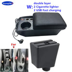 Car Armrest For Renault Clio 4 Armrest Box For Renault Captur Clio 3 III IV Double-Layer Storage Box Cup Holder Car Accessories