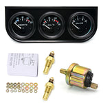 52mm Triple Gauge Kit 3 in 1 | Car Water Temp, Oil Pressure & Voltage Meter lifestyle view