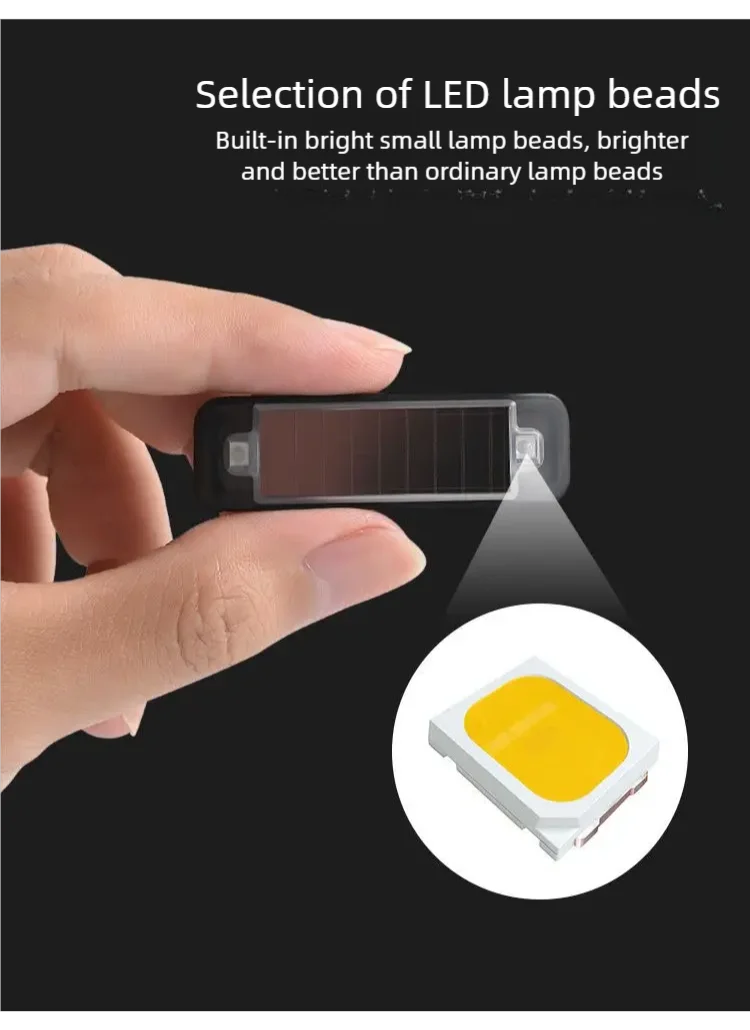 Car Mini LED Solar Power Warning Light Night Security Simulated Alarm Wireless Anti-Thef detail view