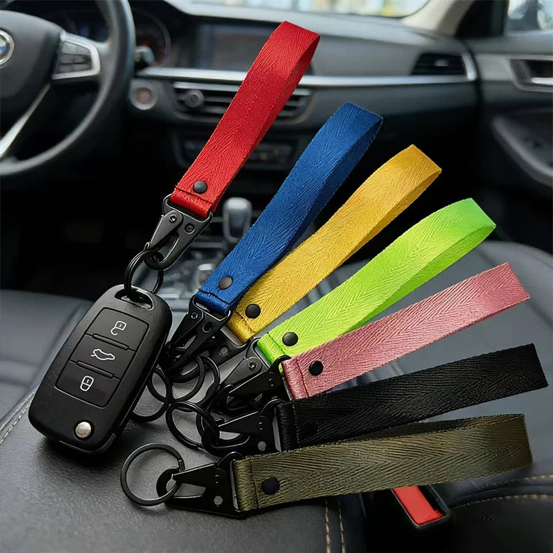 Racing Wristlet Keychain Lanyard Paracord Woven Hand Strap