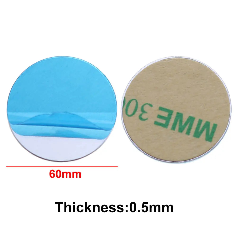 JCD 10pcs Silver Magnetic Metal Plate for Car Phone Holder | Universal Iron Sheet Moun close-up view