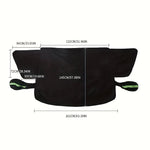 Magnetic & Fixed Strap Car Windshield Snow Cover - Heavy-Duty Oxford Fabric All-Weather detail view