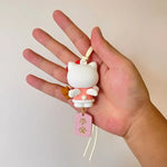 2025 New Miniso Pink Cartoon Cute HelloKitty Car Rearview Mirror Pendant Car Interior Decoration Pendant Cute Bag Pendant