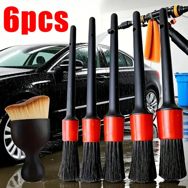 6pcs Detailing Brush Set Car Brushes Car Detailing Brush For Car Cleaning Detailing Brush Dashboard