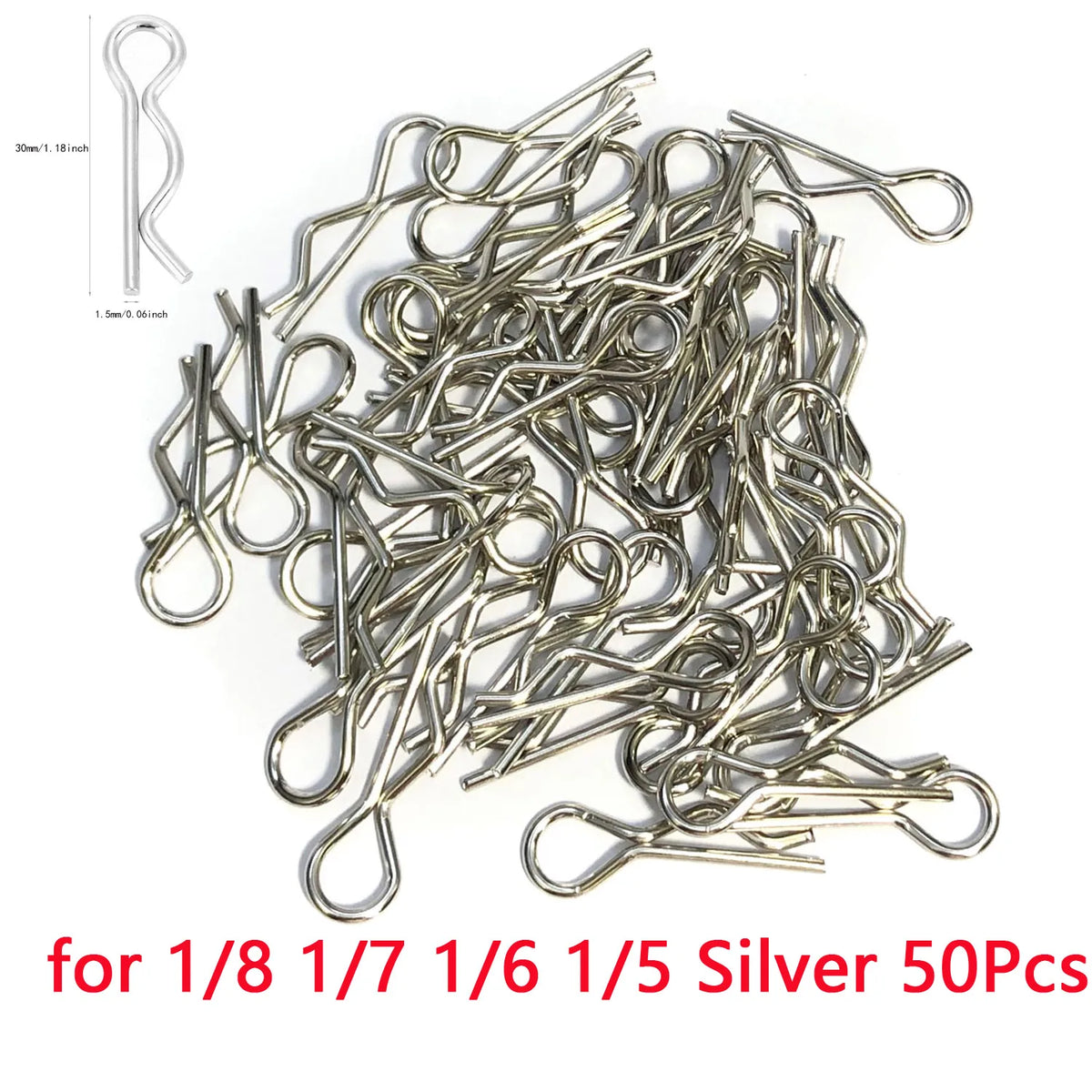 RC Car Shell Body Clips Pins Buckles 304 Stainless Steel 50 Pcs alternate view