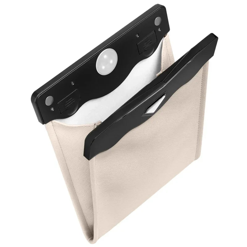 Car Trash Can Hanging Garbage Bin Pu Leather Foldable lifestyle view