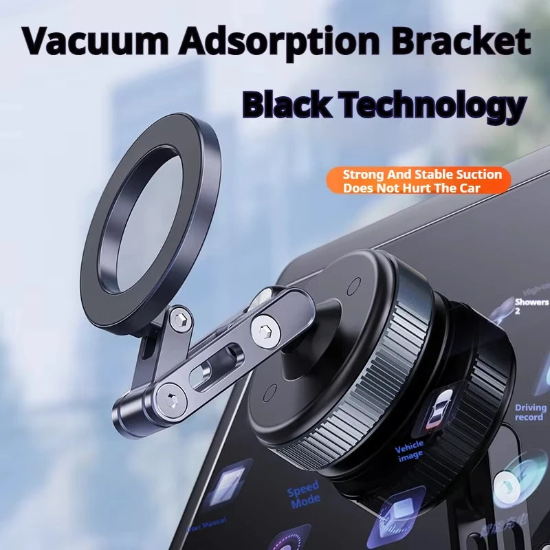 X53 Magnetic Phone Holder Rotating Folding Vacuum Suction Mag Stand For Car Navigation Gym Kitchen S