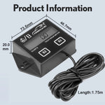 Digital LCD Tachometer Hour Meter | Engine Speed Gauge for 2/4 Stroke Motors additional angle