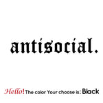 Car-Styling Antisocial Stickers On The Car Vinyl Decal Decorate Sticker Waterproof Fas close-up view