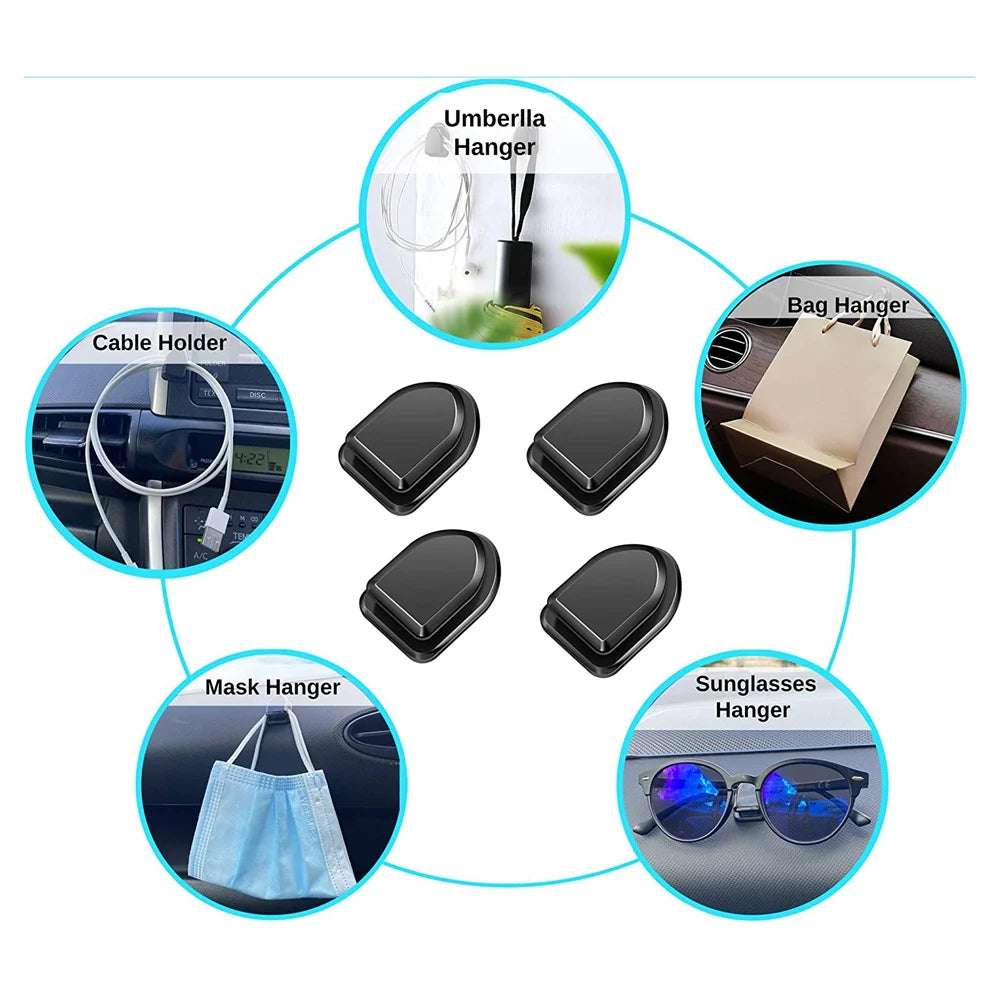 Mini Car Hooks Self-Adhesive Holder for USB Cable and Keys lifestyle view