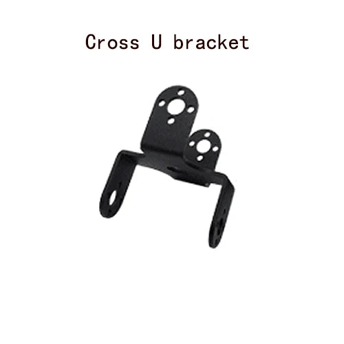 Black Multi Dof Robot Parts Accessory M3/M4 Screw U Beam Servo Bracket For Robot Kit Standard Part Steering Bearing Bracket Kit