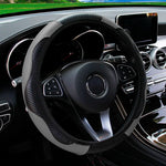 Car Decoration PU Carbon Fiber Leather Car Steering Wheel Cover No Inner Ring Unive additional angle