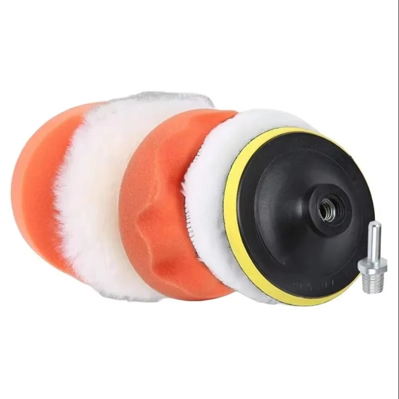 Car Polishing Pad Set | Soft Wool Waxing Discs for Scratch Removal - 3/4/5 Inch detail view