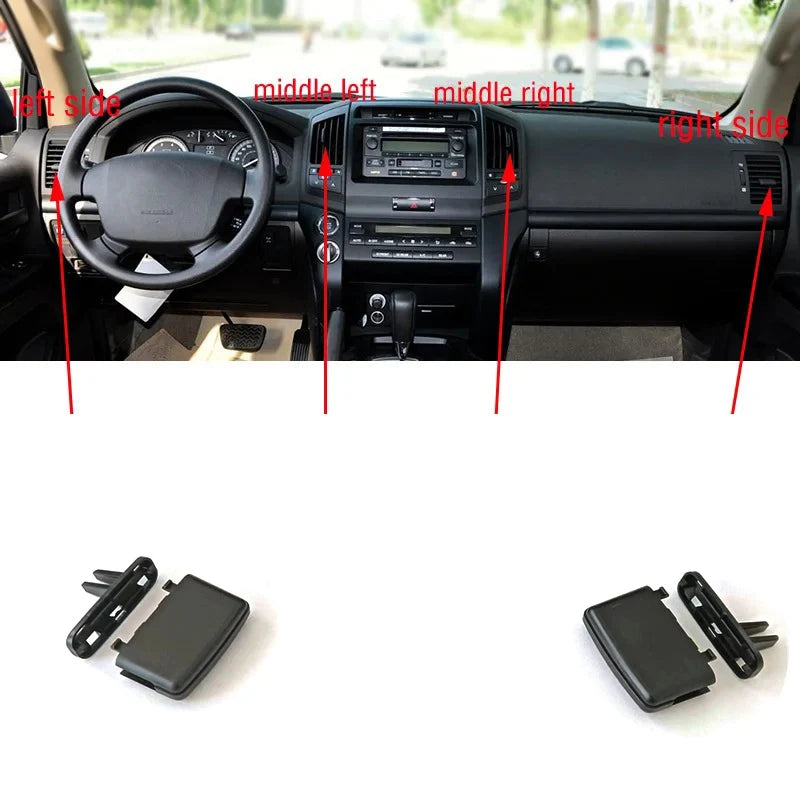 For Toyota Land Cruiser LC200 FJ200 2008-2017 Car Front Dashboard Air Conditioner Outlet A/C Air Conditioning Vents Tab Clip