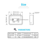 LCD Digital Tach Hour Meter | Waterproof Hour Counter for ATV Motorcycle Boat Gener additional angle