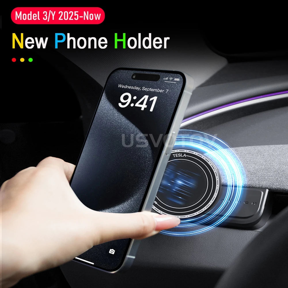 Strong Magnet Magsafe Phone Mount for Tesla Model Y Juniper Model 3 2025 2026 Phone H alternate view