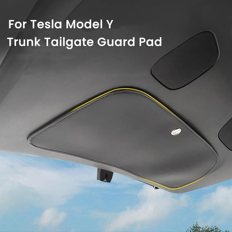 For Tesla Model Y Trunk Tailgate Guard Mat Leather Rear Trunk Door Protective Anti-dirty Protection