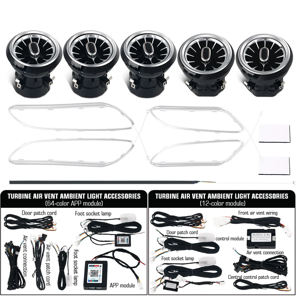 For Mercedes Benz Accessories A W176 CLA W117 C117 W156 GLA 12/64 Color Ambient LED T alternate view