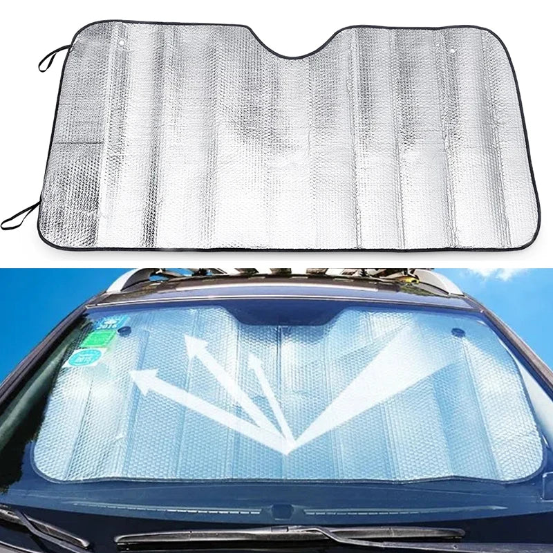 140x70CM Car Window Sun Shade Windshield Snow Ice Anti-UV Protection Front Rear Winds alternate view