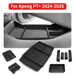 For Xpeng P7+ 2024-2026 Car Central Armrest Storage Box Wireless Charging Silicone Pad Lower Storage