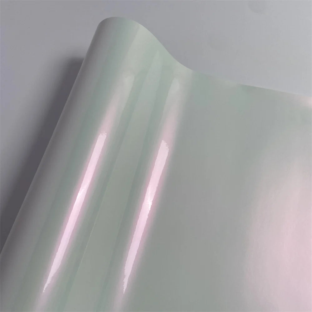 Glossy Pearl White Vinyl Car Wrap Film Red Blue Purple Color Change Chameleon Vinyl Film detail view