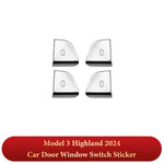 Tesla Model 3 Highland 2024 Door Switch Sticker Cover | Interior Button Overlay additional angle