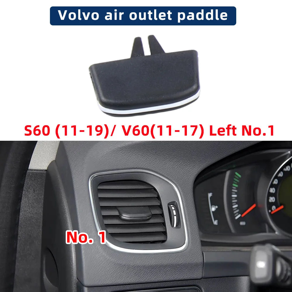 Car Front AC Conditioning Air Vent Grille Outlet Tab Slider Clip Repair Kit For Volvo V60 S60 V40 11-19 Auto Replacement Parts