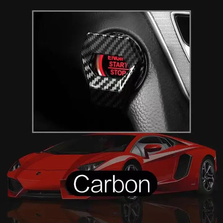new Car Engine Start Stop Switch Button Cover Decorative Auto Accessories Push Button Sticky Cover Car Interior Car-Styling