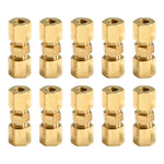 10pcs Car Brake Line Connector Joint For Brake Line Without Flaring 4.75mm 3/16" OD additional angle
