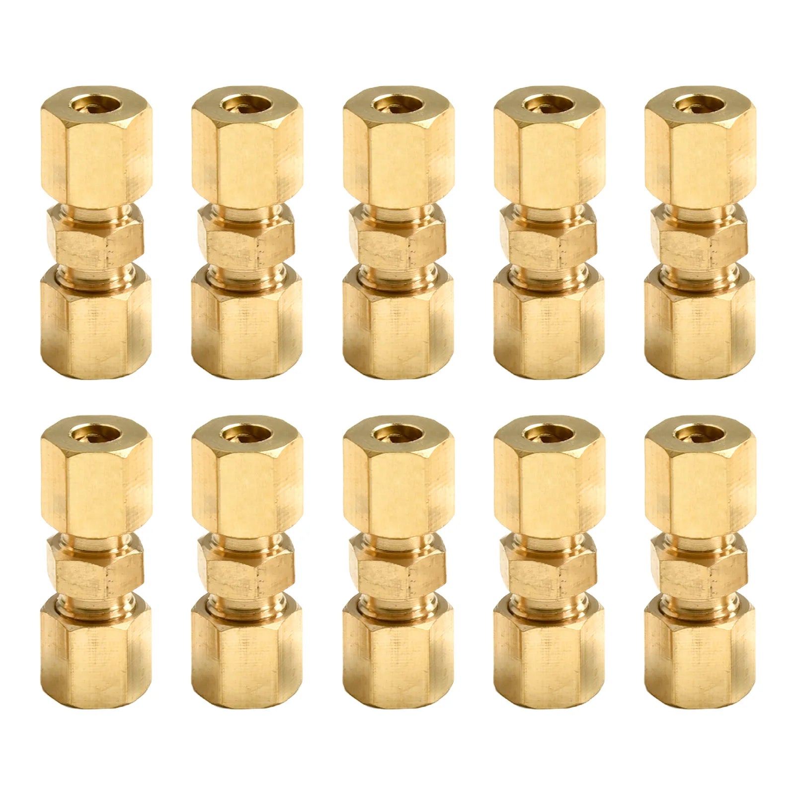 10pcs Car Brake Line Connector Joint For Brake Line Without Flaring 4.75mm 3/16" OD additional angle