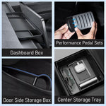 Center Console Organizer for Tesla Model Y Standard RWD 2026 Accessories Trunk Side Storage Box Cup Holder Brake Gas Pedal Cover