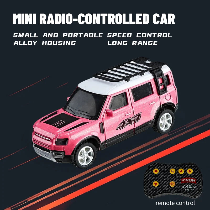 New RC Car MINI Alloy 1/64 Remote Control Car Convenient to Carry 60 Minutes of Work T close-up view